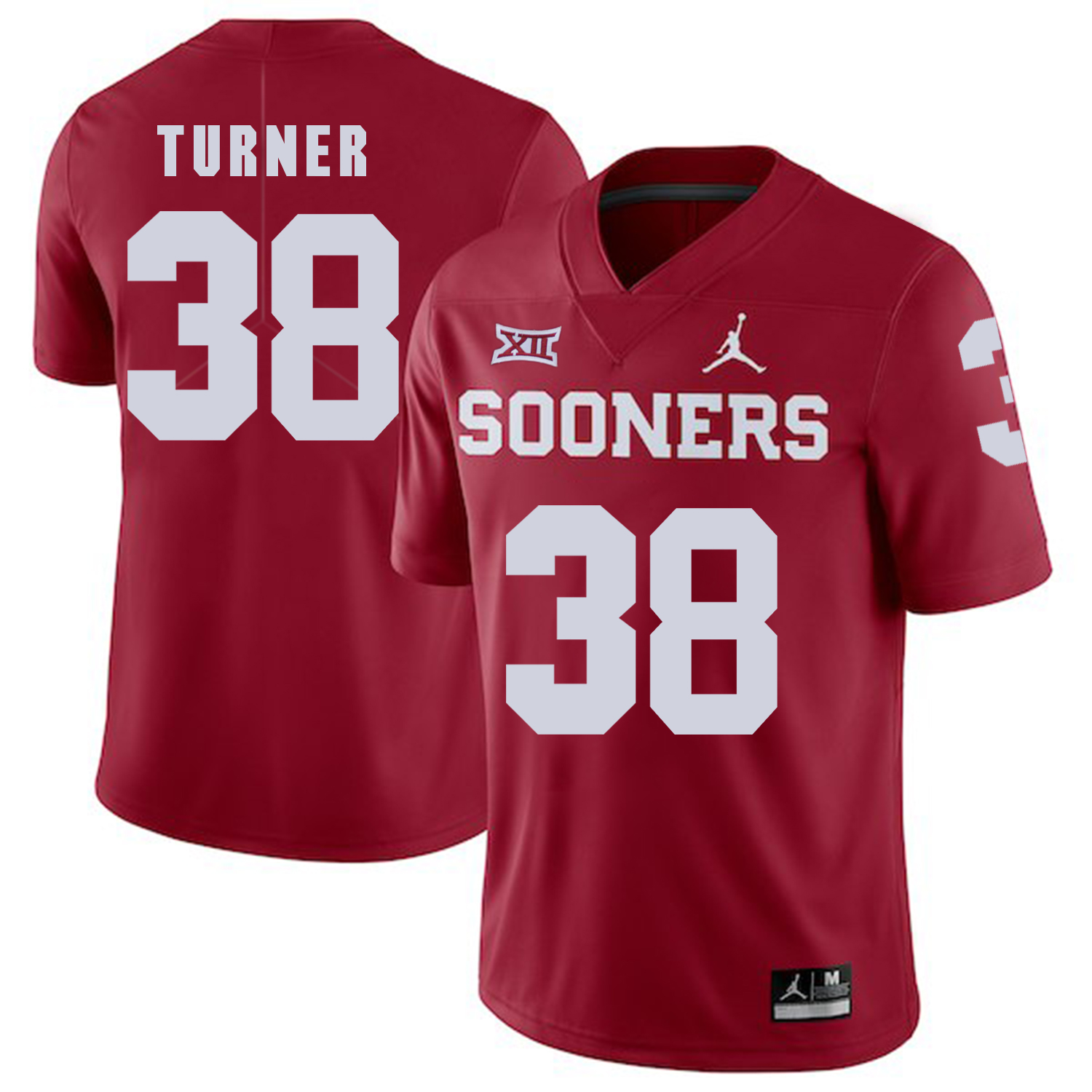 Oklahoma Sooners 38 Reggie Turner Red College Football Jersey
