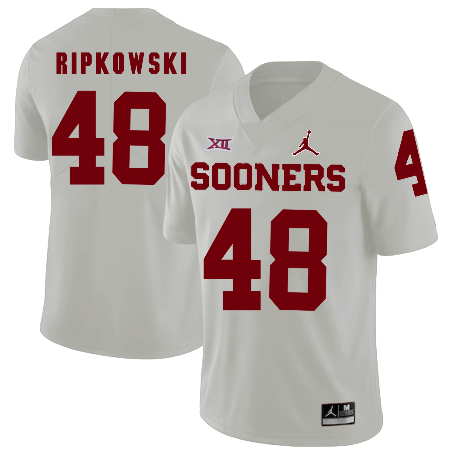 Oklahoma Sooners 48 Aaron Ripkowski White College Football Jersey