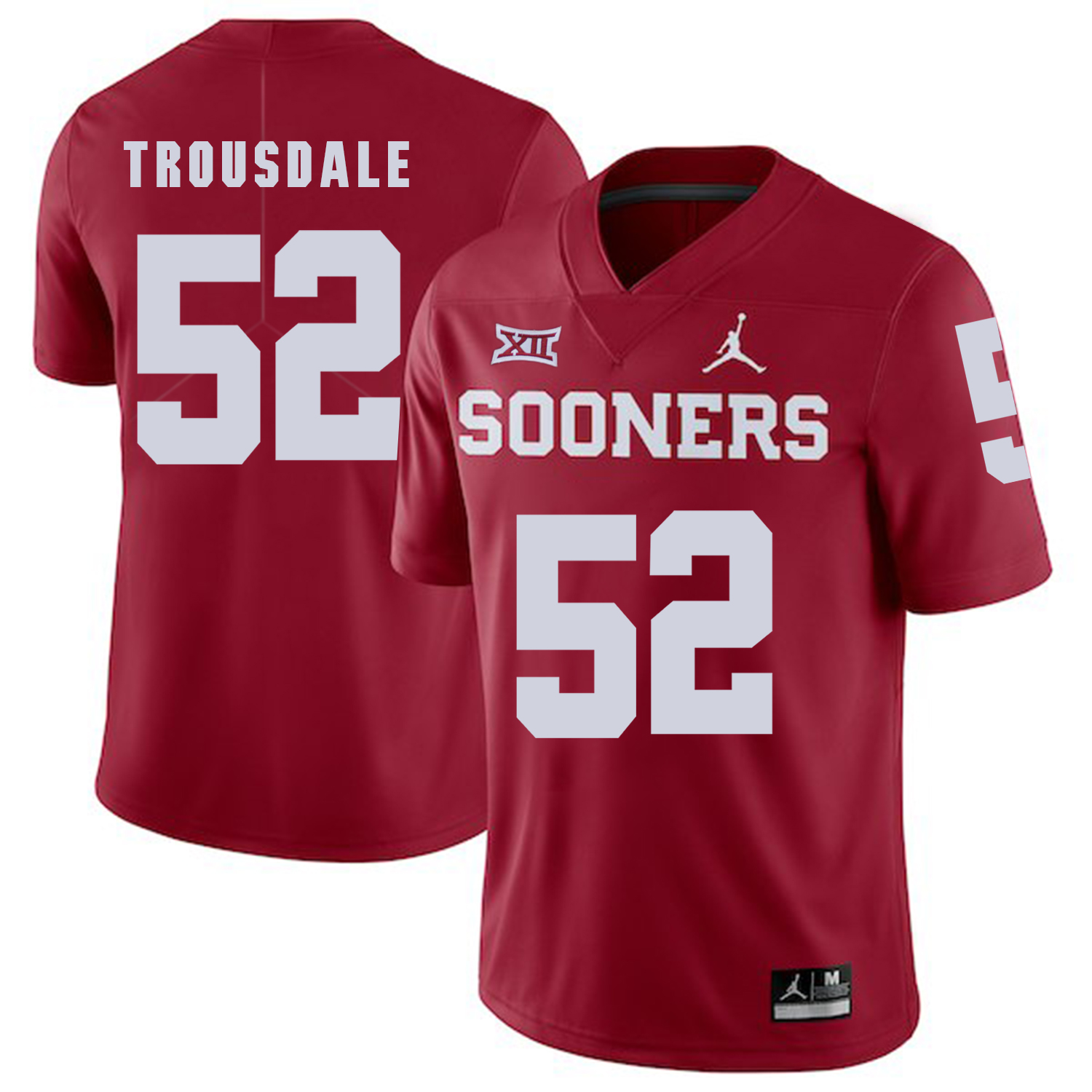 Oklahoma Sooners 52 Beau Trousdale Red College Football Jersey