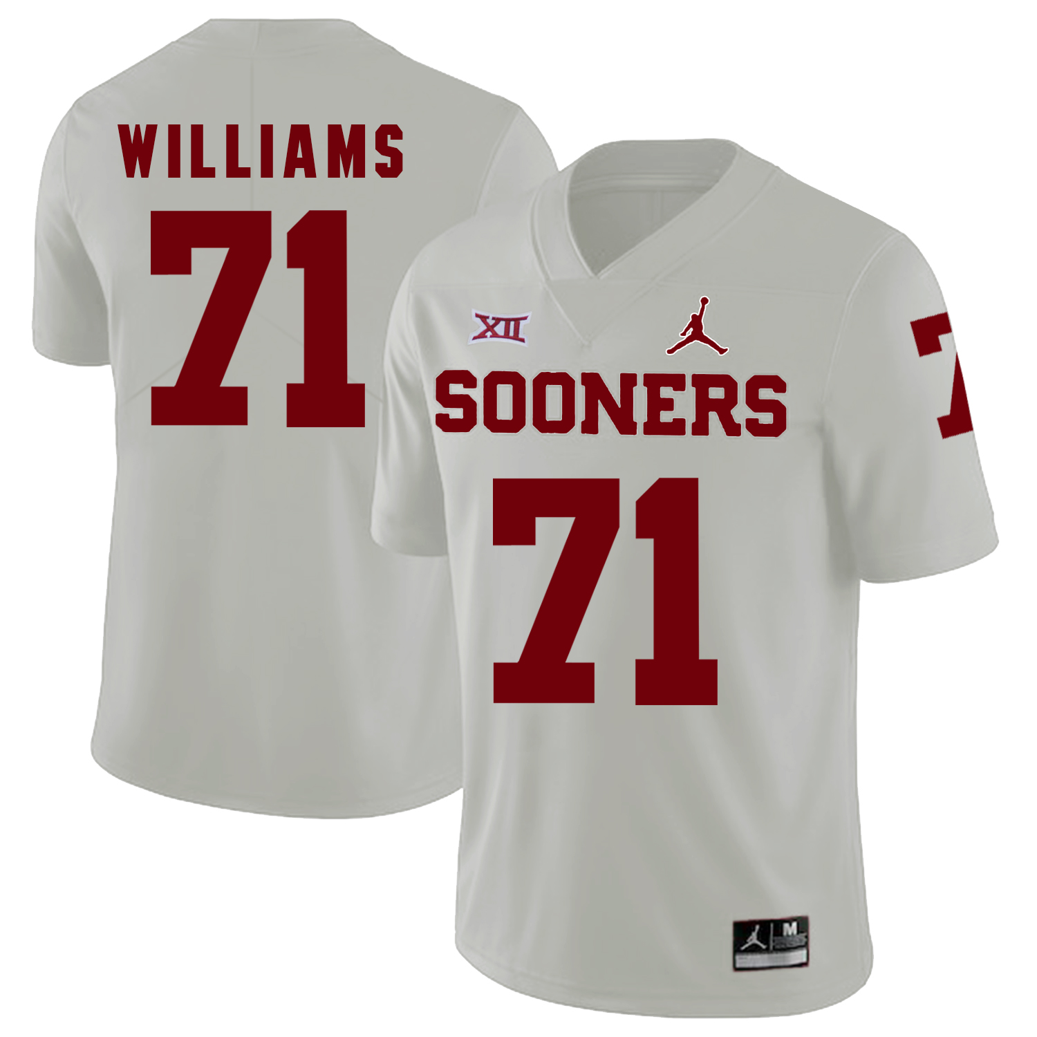 Oklahoma Sooners 71 Trent Williams White College Football Jersey