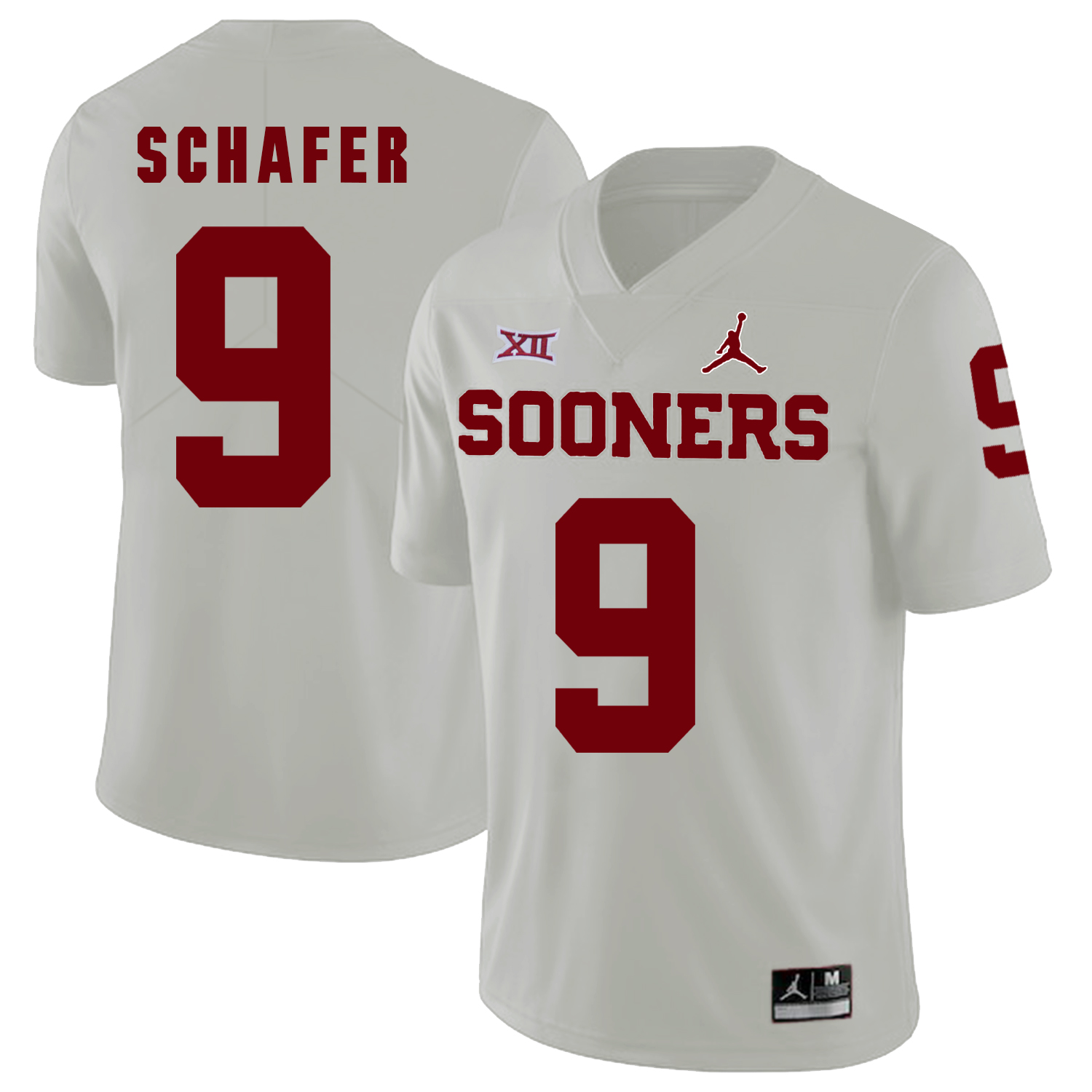 Oklahoma Sooners 9 Tanner Schafer White College Football Jersey
