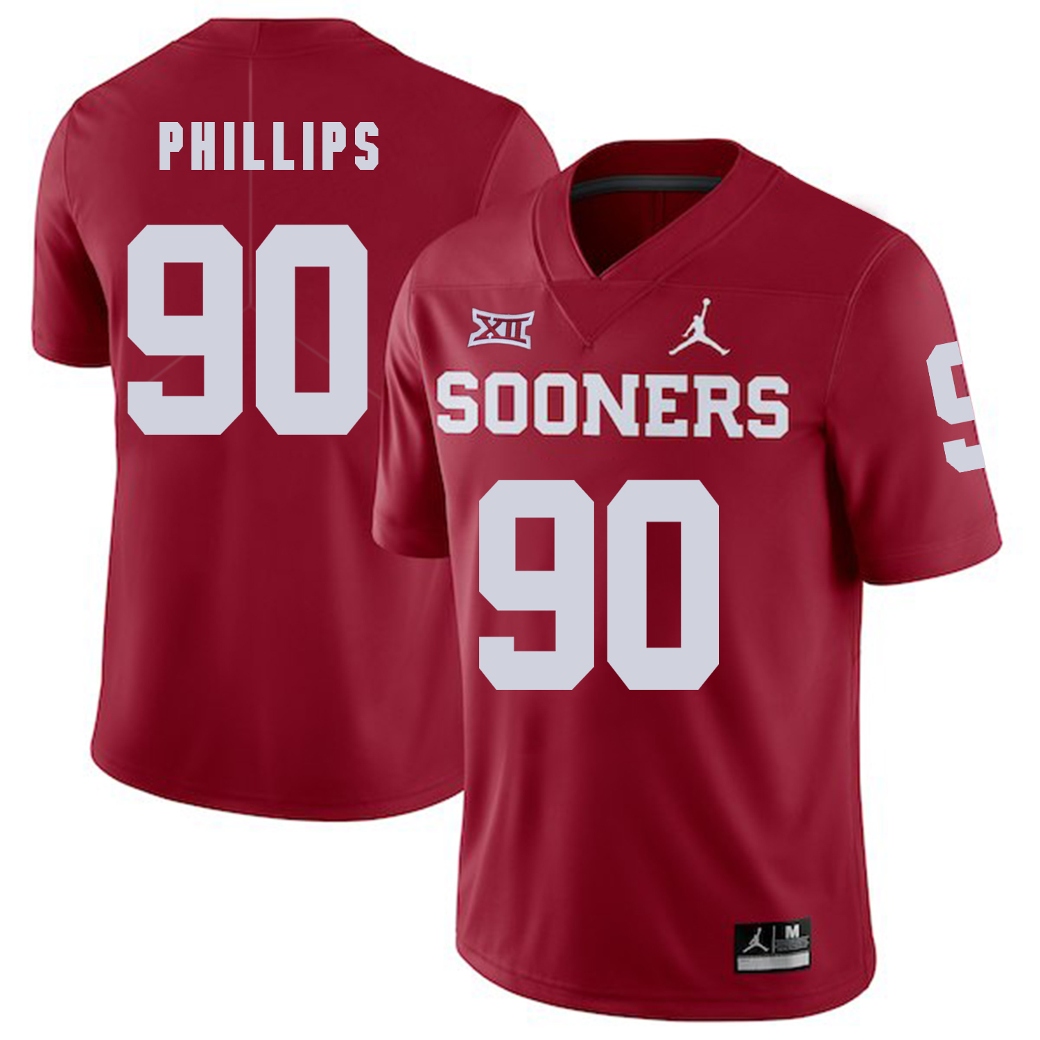 Oklahoma Sooners 90 Jordan Phillips Red College Football Jersey