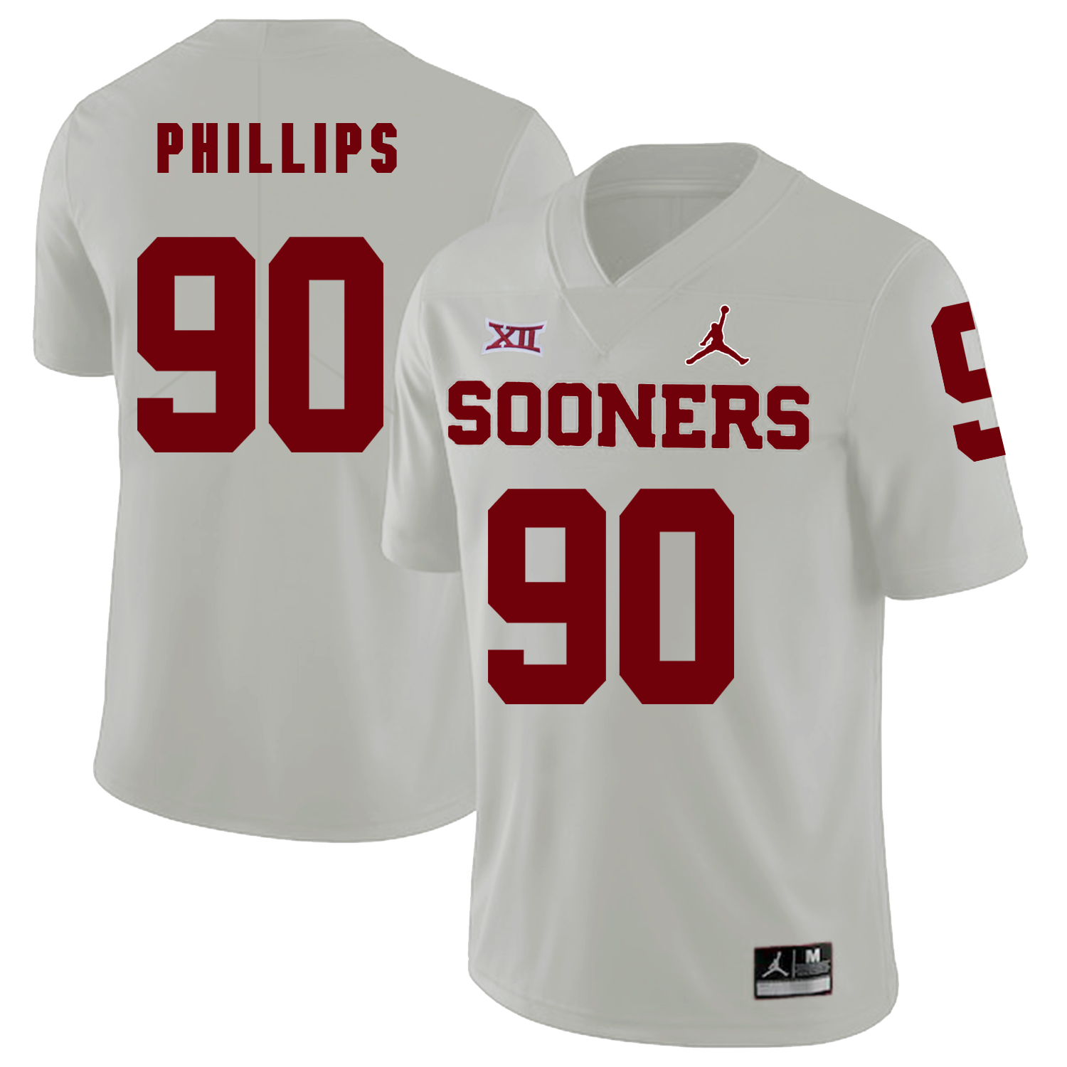 Oklahoma Sooners 90 Jordan Phillips White College Football Jersey