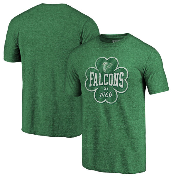 Men's Atlanta Falcons NFL Pro Line by Fanatics Branded Kelly Green Emerald Isle Tri Blend T-Shirt