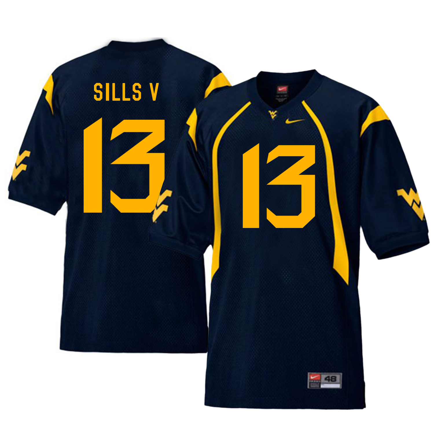 West Virginia Mountaineers 13 David Sills V Navy College Football Jersey - Click Image to Close
