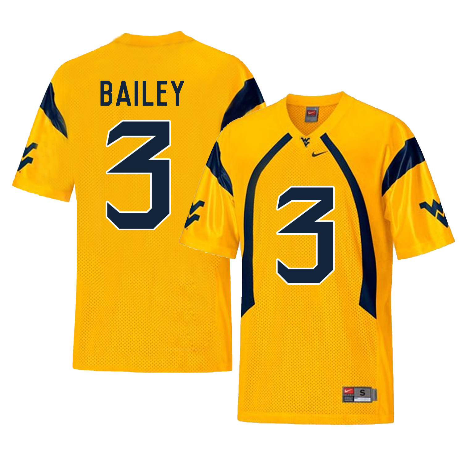 West Virginia Mountaineers 3 Stedman Bailey Gold College Football Jersey