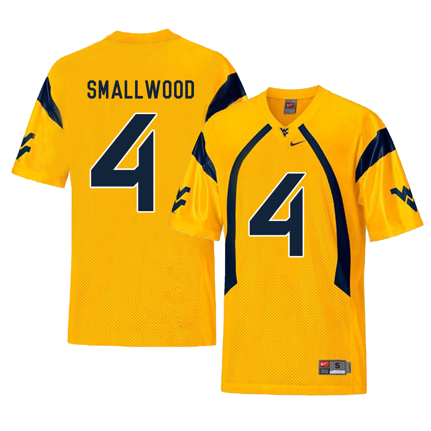 West Virginia Mountaineers 4 Wendell Smallwood Gold College Football Jersey