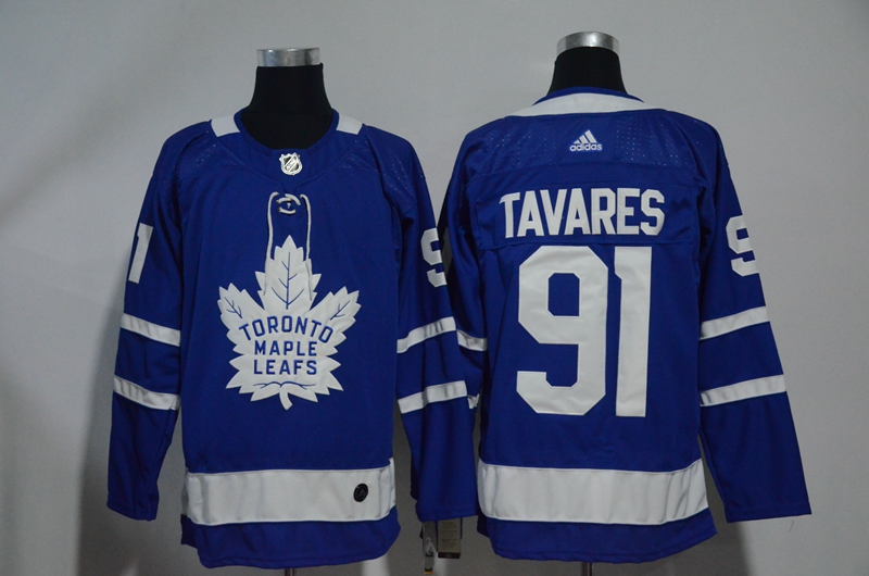 Maple Leafs 91 John Tavares Blue Adidas Jersey - Click Image to Close