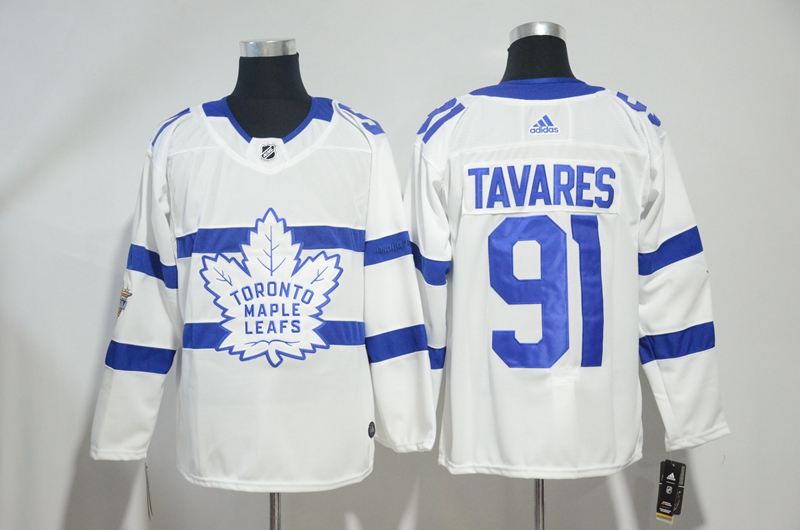Maple Leafs 91 John Tavares White 2018 NHL Stadium Series Adidas Jersey