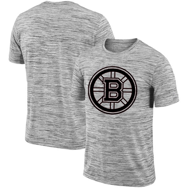 Boston Bruins 2018 Heathered Black Sideline Legend Velocity Travel Performance T-Shirt