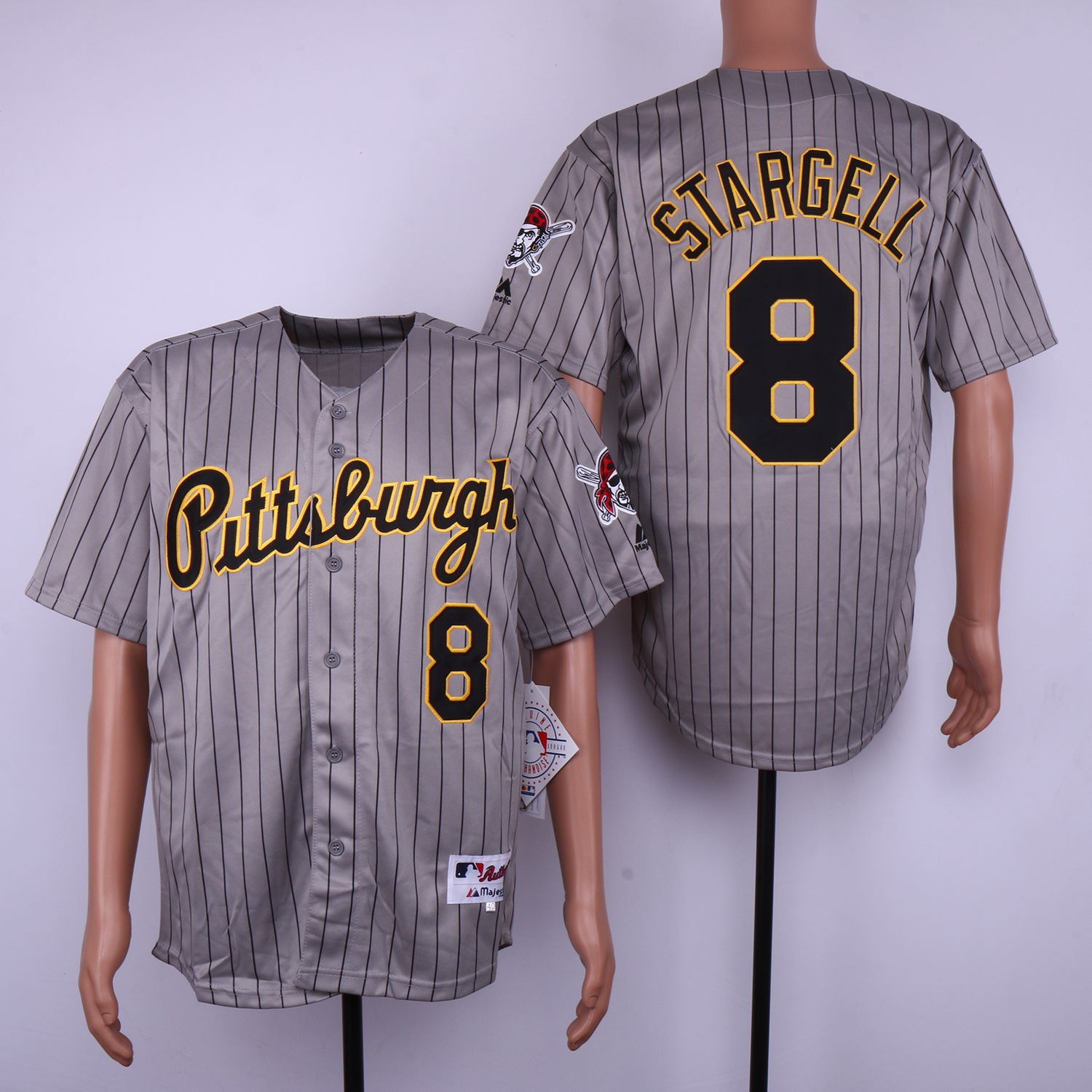 Pirates 8 Willie Stargell Gray 1997 Turn Back The Clock Jersey