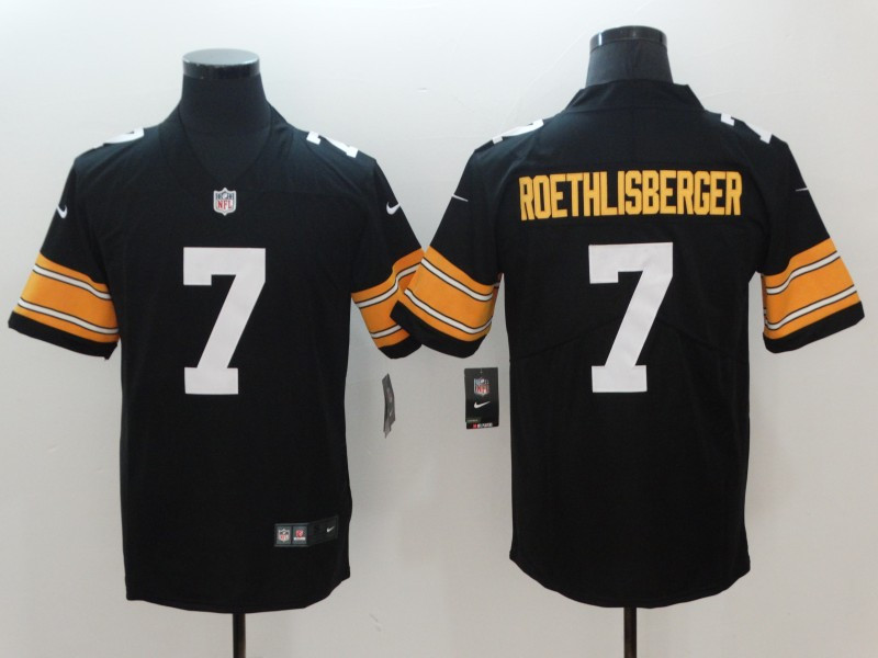 Nike Steelers 7 Ben Roethlisberger Black Alternate Vapor Untouchable Limited Jersey