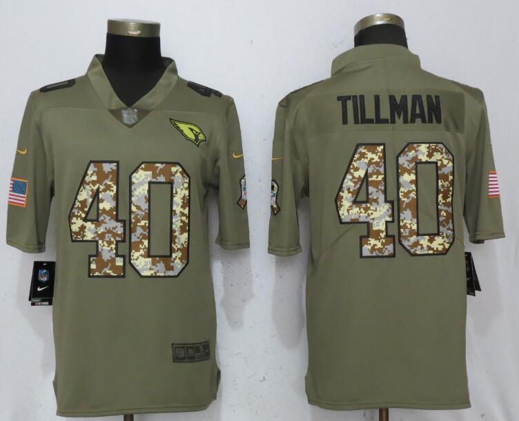 Nike Cardinals 40 Pat Tillman Olive Camo Salute To Service Limited Jersey