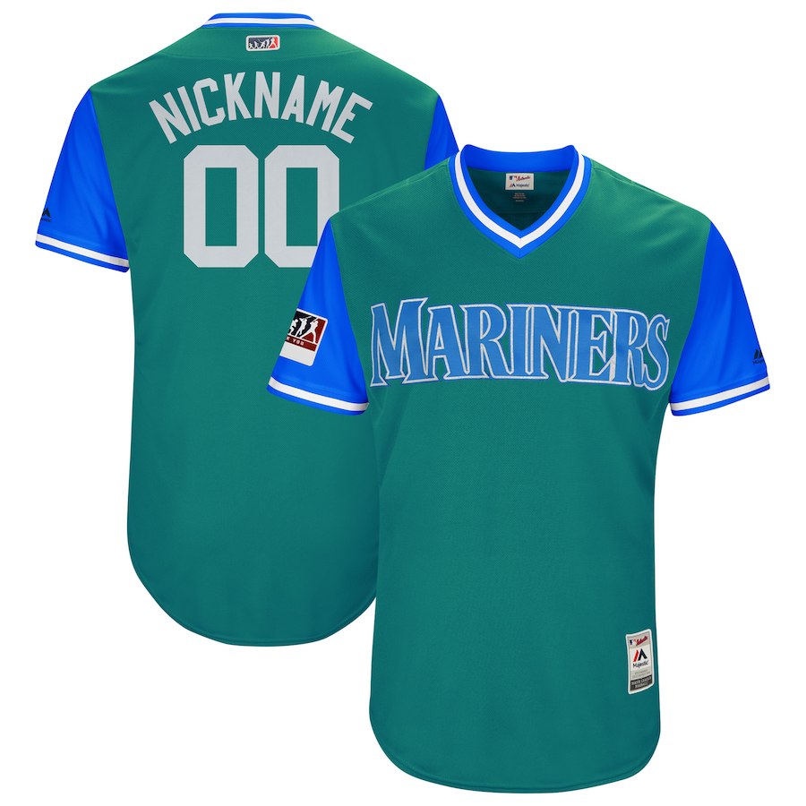 Mariners Green 2018 Players' Weekend Authentic Men's Custom Jersey