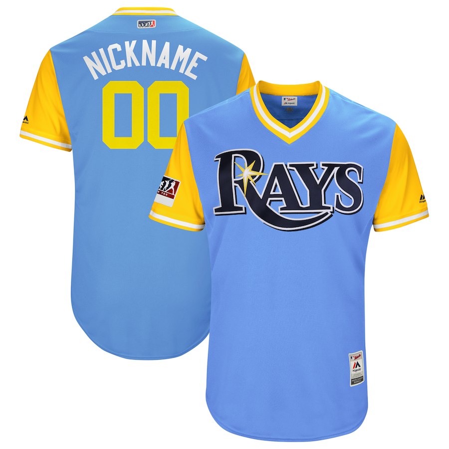 Rays Light Blue 2018 Players' Weekend Authentic Men's Custom Jersey