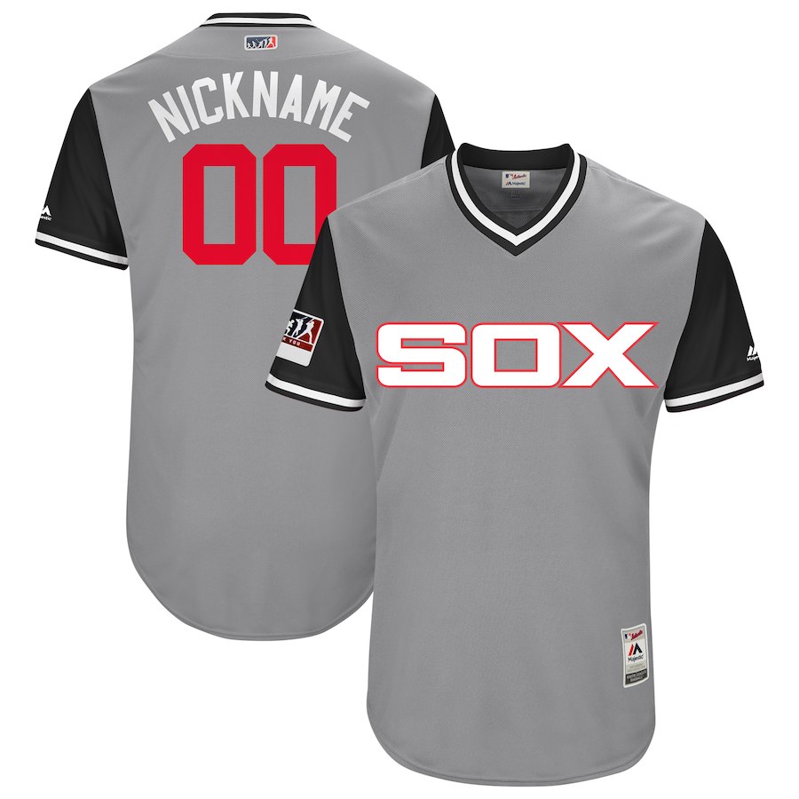 Red Sox Gray 2018 Players' Weekend Authentic Men's Custom Jersey - Click Image to Close