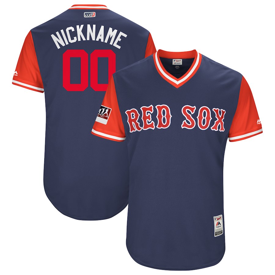 Red Sox Navy 2018 Players' Weekend Authentic Men's Custom Jersey