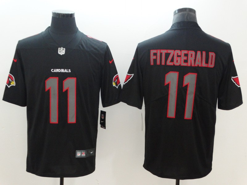 Nike Cardinals 11 Larry Fitzgerald Black Impact Limited Jersey