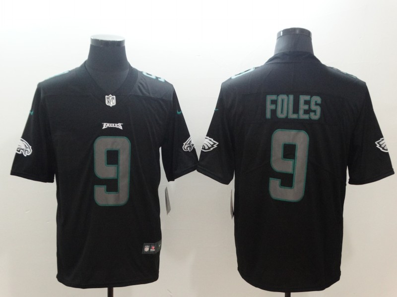 Nike Eagles 9 Nick Foles Black Vapor Impact Limited Jersey