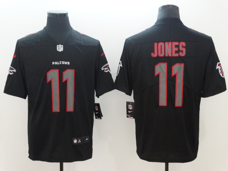 Nike Falcons 11 Julio Jones Black Vapor Impact Limited Jersey