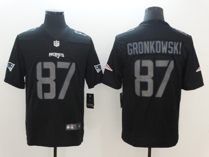 Nike Patriots 87 Rob Gronkowski Black Vapor Impact Limited Jersey