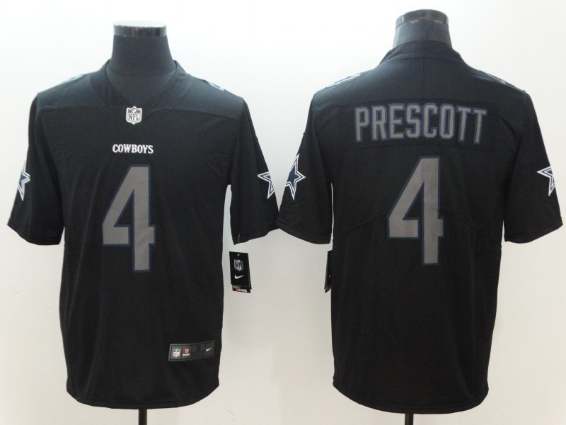 Nike Cowboys 4 Dal Prescott Black Vapor Impact Limited Jersey
