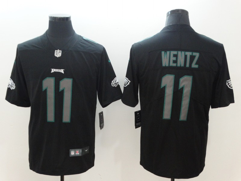 Nike Eagles 11 Carson Wentz Black Vapor Impact Limited Jersey Nike Eagles 11 Carson Wentz Black Vapor Impact Limited Jersey