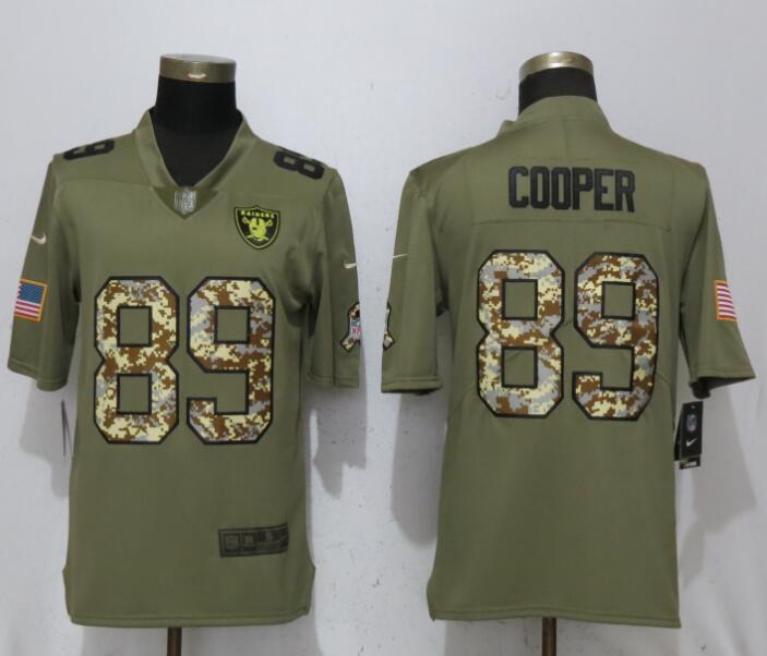 Nike Raiders 89 Amari Cooper Olive Camo Salute To Service Limited Jersey