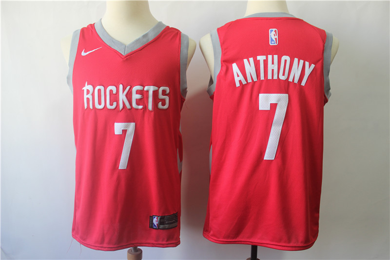 Rockets 7 Carmelo Anthony Red Nike Swingman Jersey