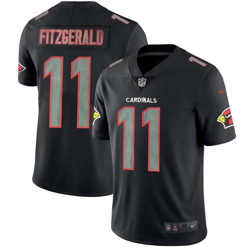 Nike Cardinals 11 Larry Fitzgerald Black Vapor Impact Limited Jersey