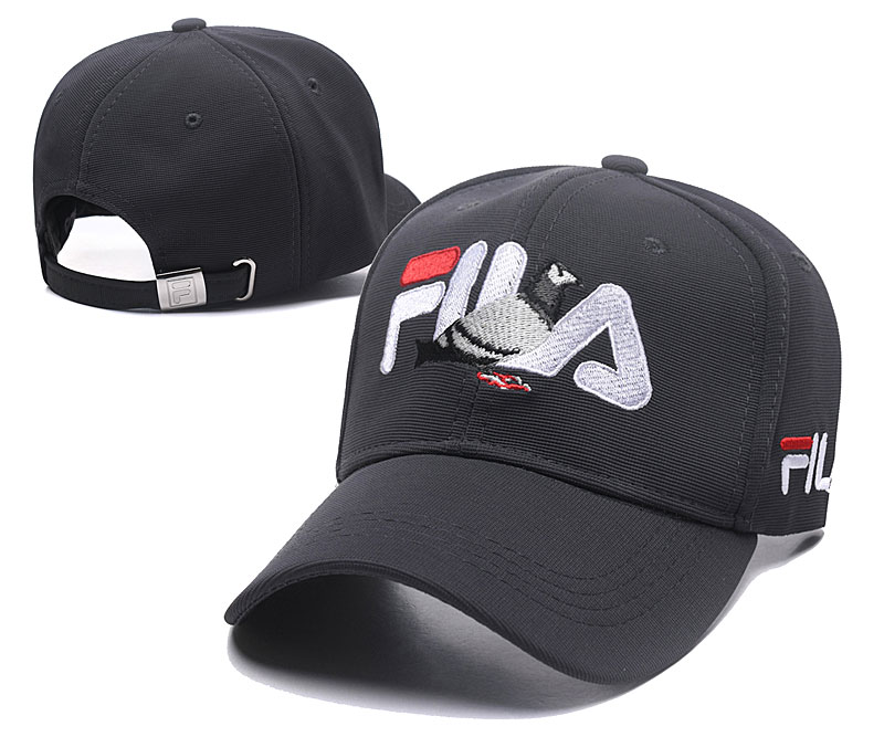 Fila Staple Dark Gray Sports Peaked Adjustable Hat SG