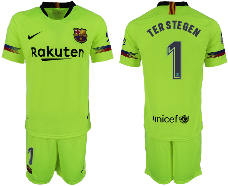 2018-19 Barcelona 1 TER STEGEN Away Soccer Jersey 2018-19 Barcelona 1 TER STEGEN Away Soccer Jersey