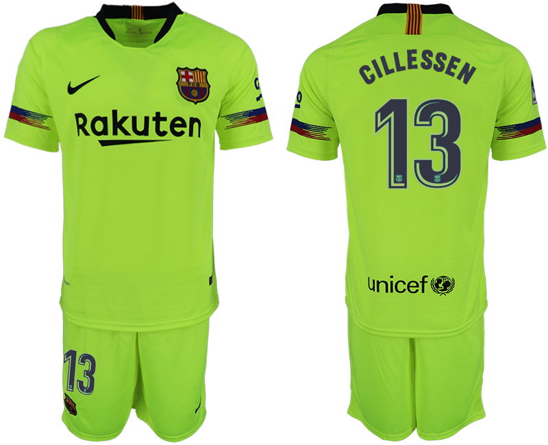 2018-19 Barcelona 13 CILLESSEN Away Soccer Jersey