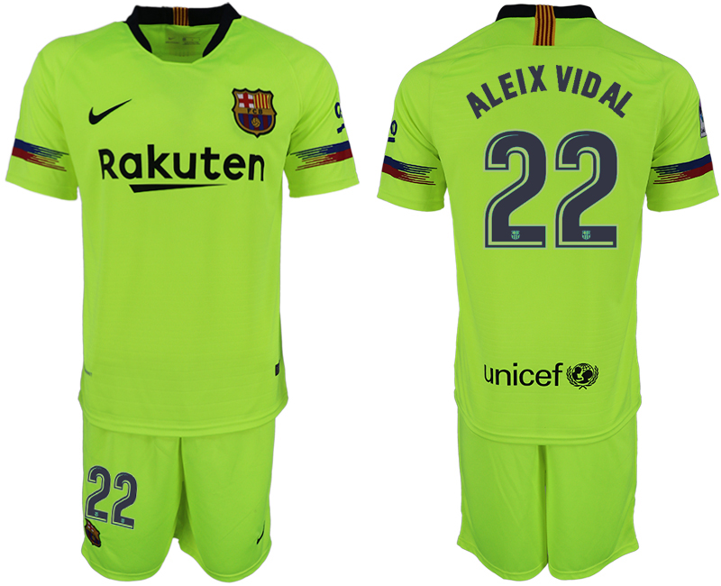 2018-19 Barcelona 22 ALEIX VIDAL Away Soccer Jersey