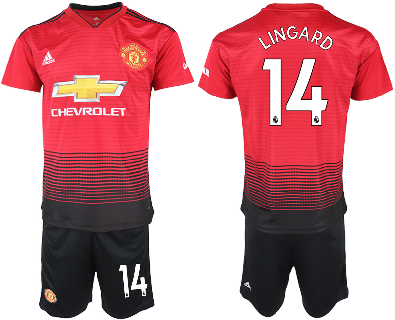 2018-19 Manchester United 14 LINGARD Home Soccer Jersey