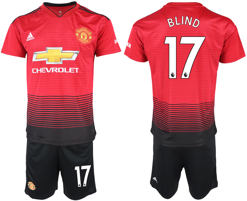 2018-19 Manchester United 17 BLIND Home Soccer Jersey
