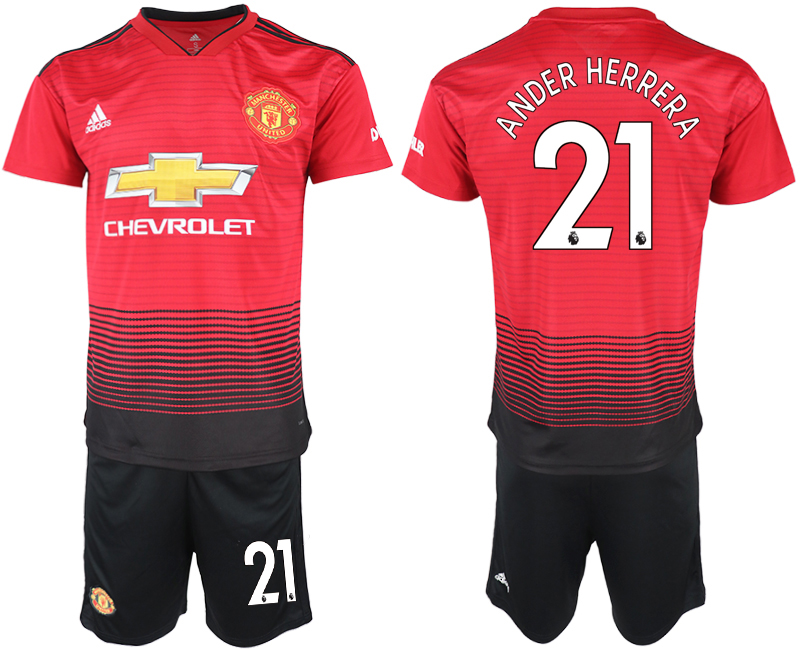 2018-19 Manchester United 21 ANDER HERRERA Home Soccer Jersey