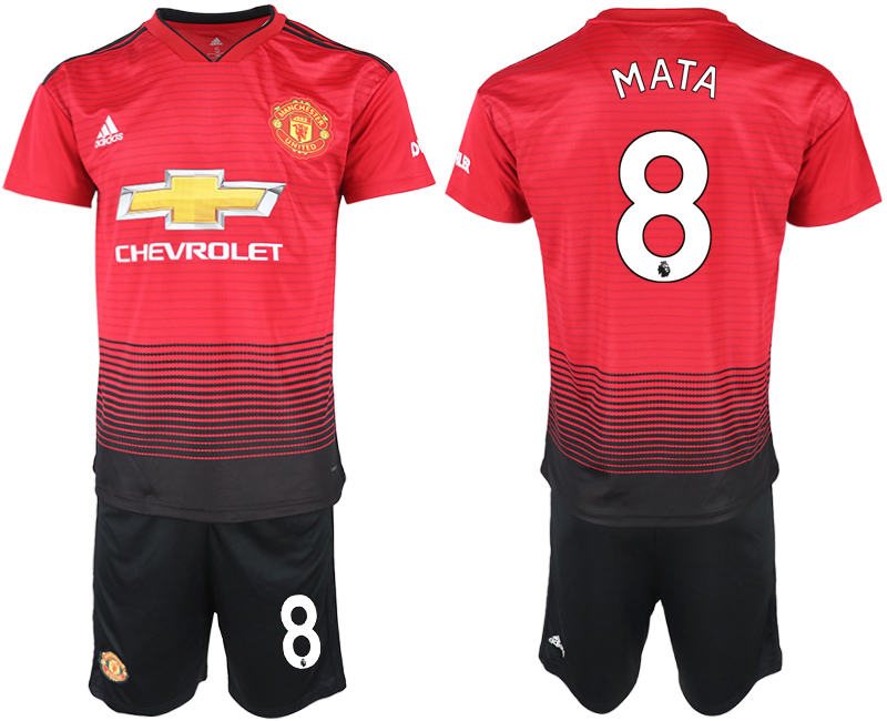 2018-19 Manchester United 8 MATA Home Soccer Jersey - Click Image to Close
