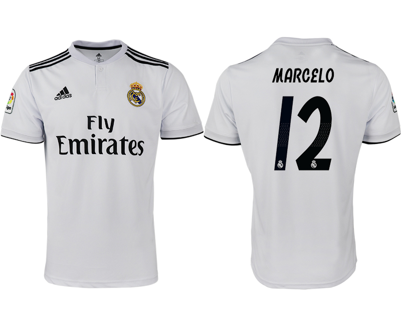 2018-19 Real Madrid 12 MARCELO Home Thailand Soccer Jersey - Click Image to Close
