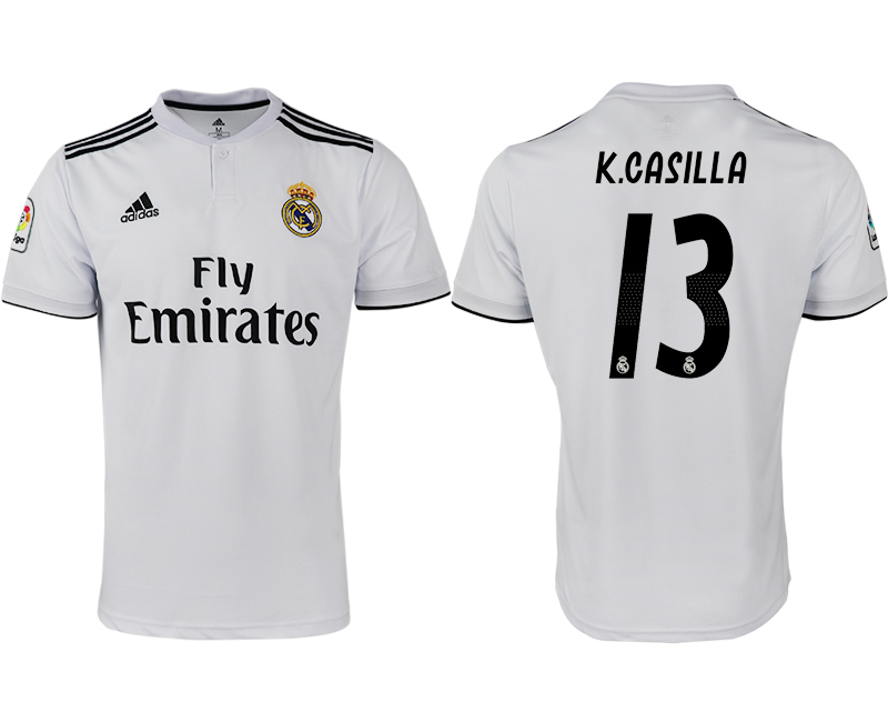2018-19 Real Madrid 13 K.CASILLA Home Thailand Soccer Jersey - Click Image to Close