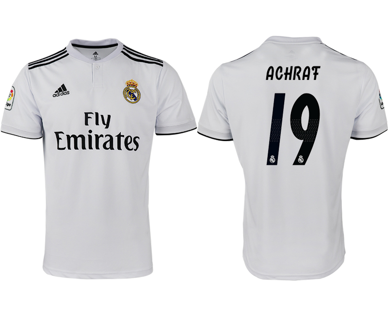 2018-19 Real Madrid 19 ACHRAF Home Thailand Soccer Jersey - Click Image to Close
