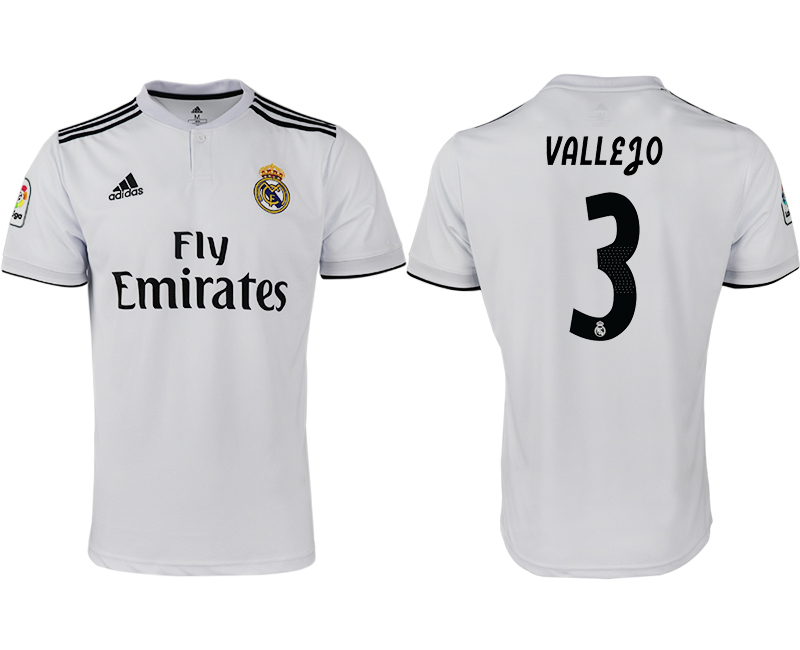 2018-19 Real Madrid 3 VALLEJO Home Thailand Soccer Jersey