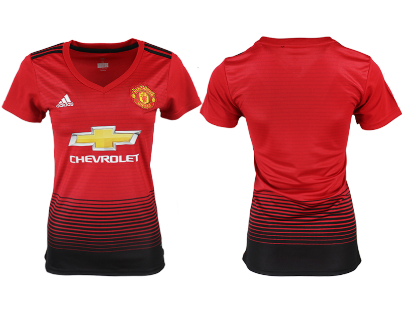 2018-19 Manchester United Home Women Soccer Jersey