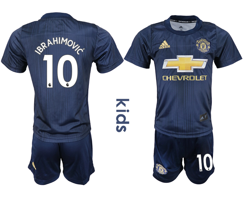 2018-19 Manchester United 10 IBRAHIMOVIC Third Away Youth Soccer Jersey