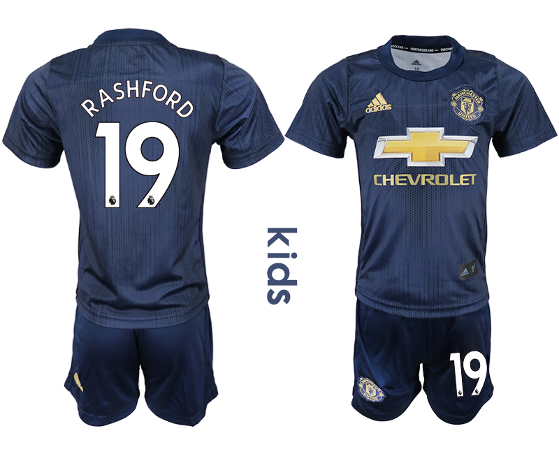 2018-19 Manchester United 19 RASHFORD Third Away Youth Soccer Jersey