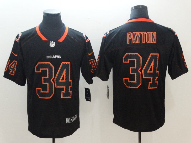 Nike Bears 34 Walter Payton Black Shadow Legend Limited Jersey