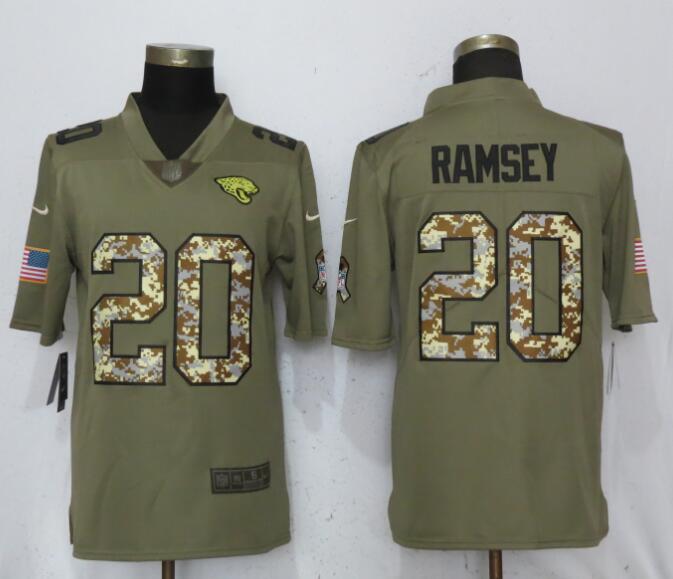 Nike Jaguars 20 Jalen Ramsey Olive Camo Salute To Service Limited Jersey