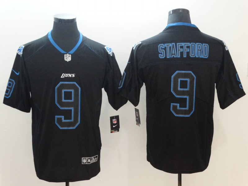 Nike Lions 9 Matthew Stafford Black Shadow Legend Limited Jersey