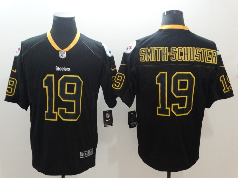 Nike Steelers 19 JuJu Smith-Schuster Black Shadow Legend Limited Jersey