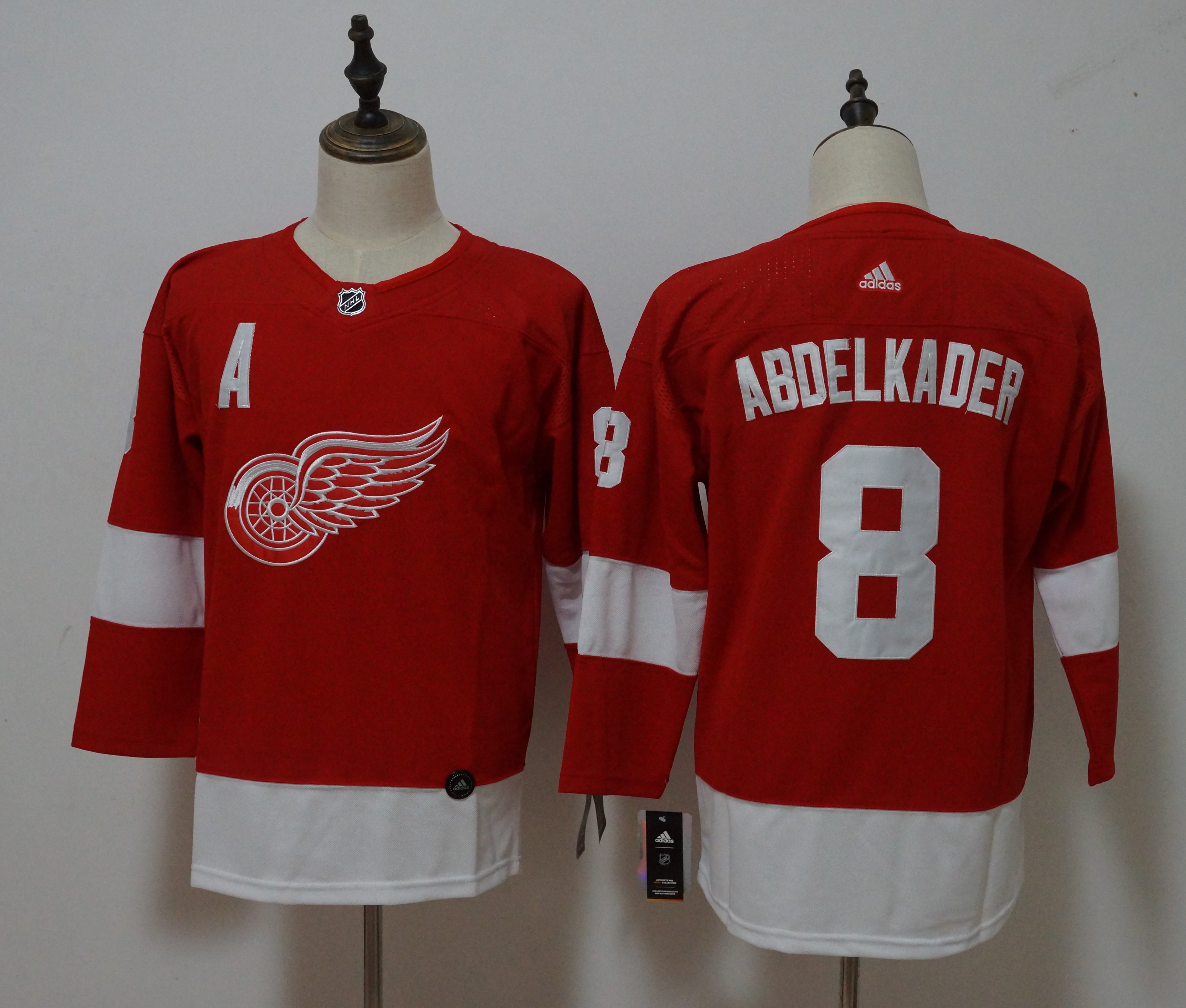 Red Wings 8 Justin Abdelkader Red Youth Adidas Jersey